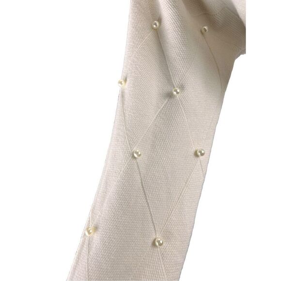 On twelfth ivory soft pearl long sleeve turtleneck sweater XL cozy warm career - Picture 2 of 9